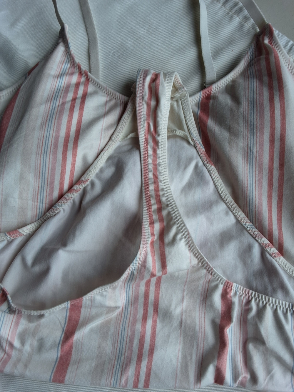 Striped Pink & White Bralette Lucky - Women Intimates